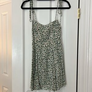 Showpo Green and white floral mini dress